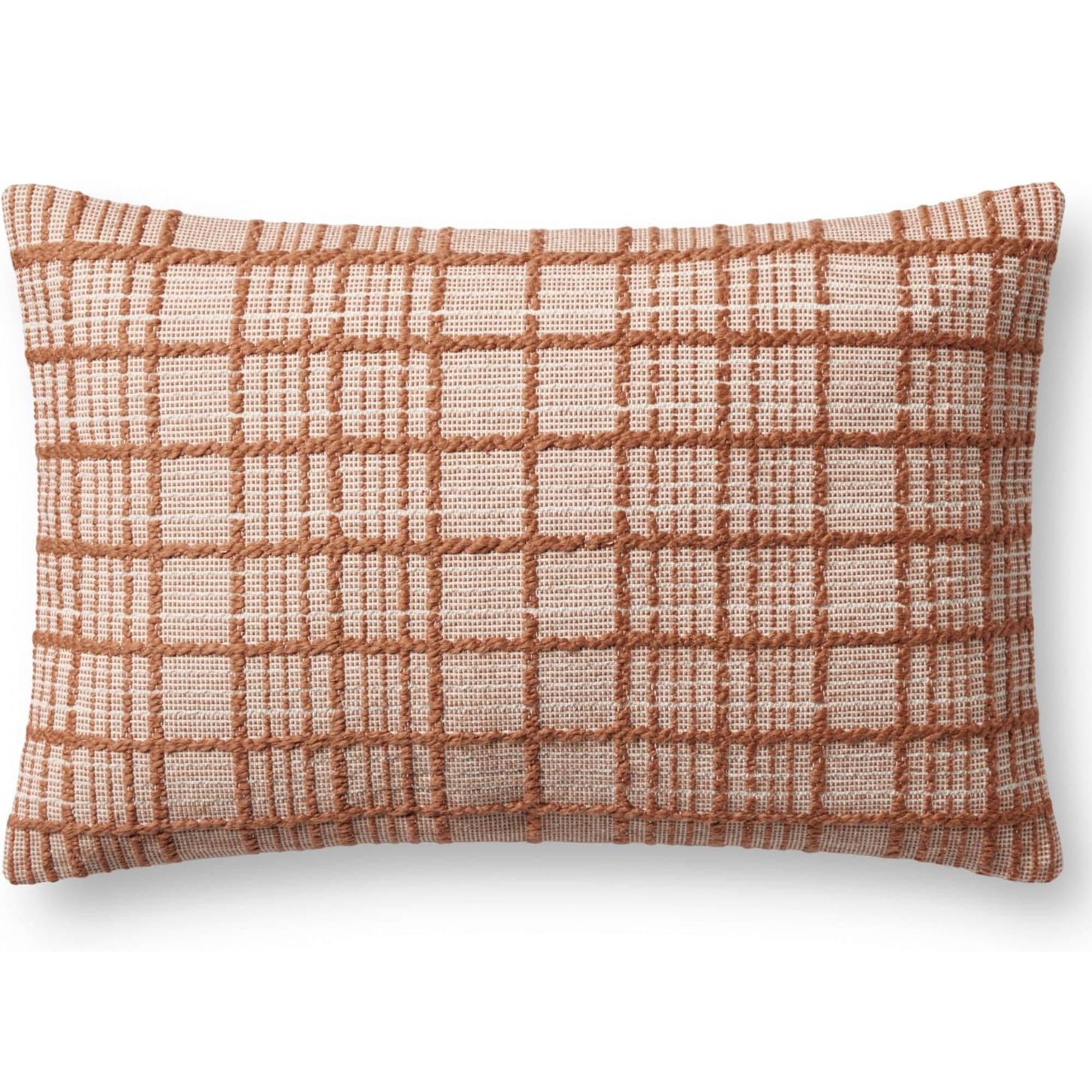 Loloi Magnolia Home by Joanna Gaines Liv Collection PMH0064 Rust 13'' x 21'' Cover w/Down Pillow
