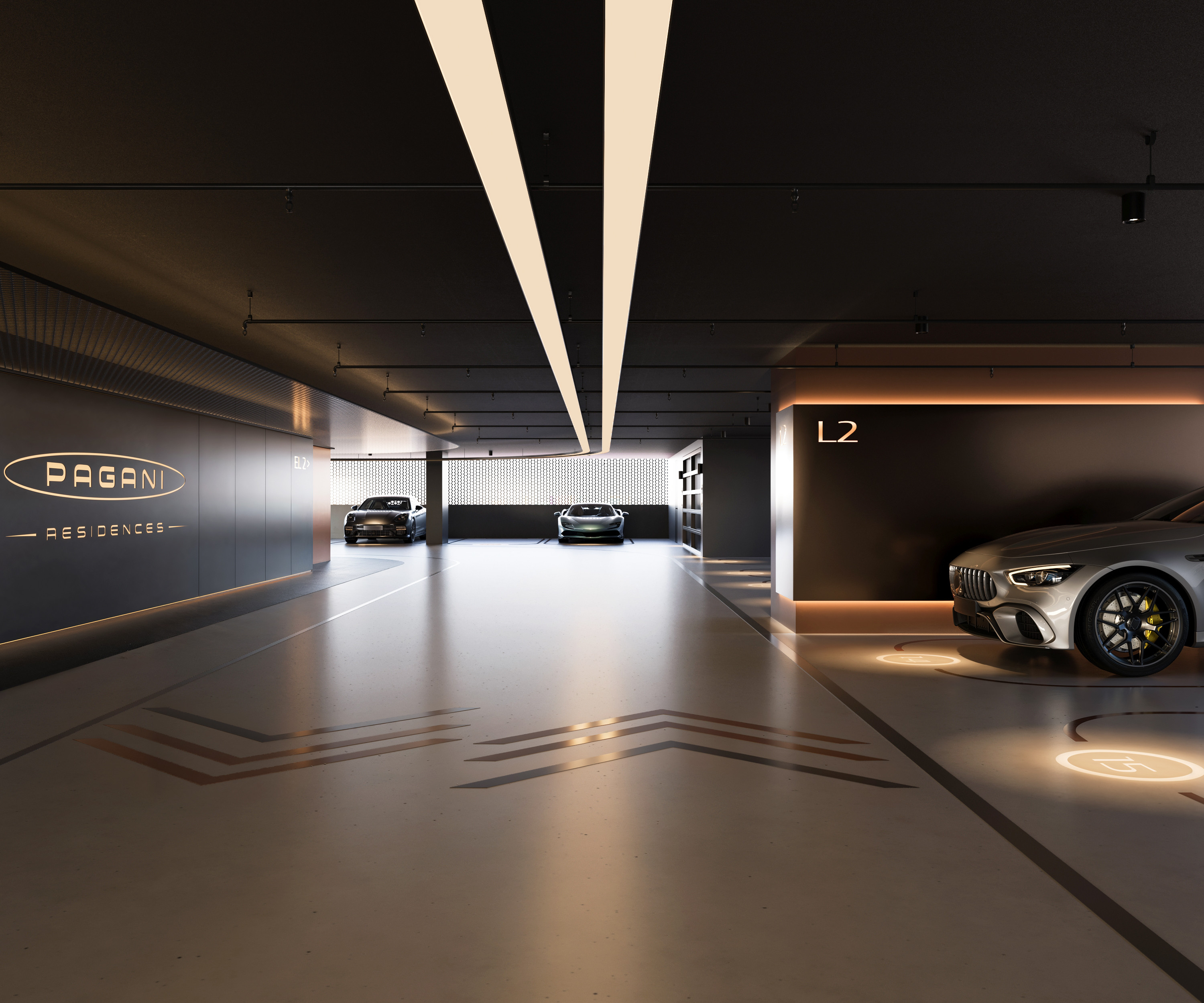 For Pagani owners, the garage will be one of the key parts of the development