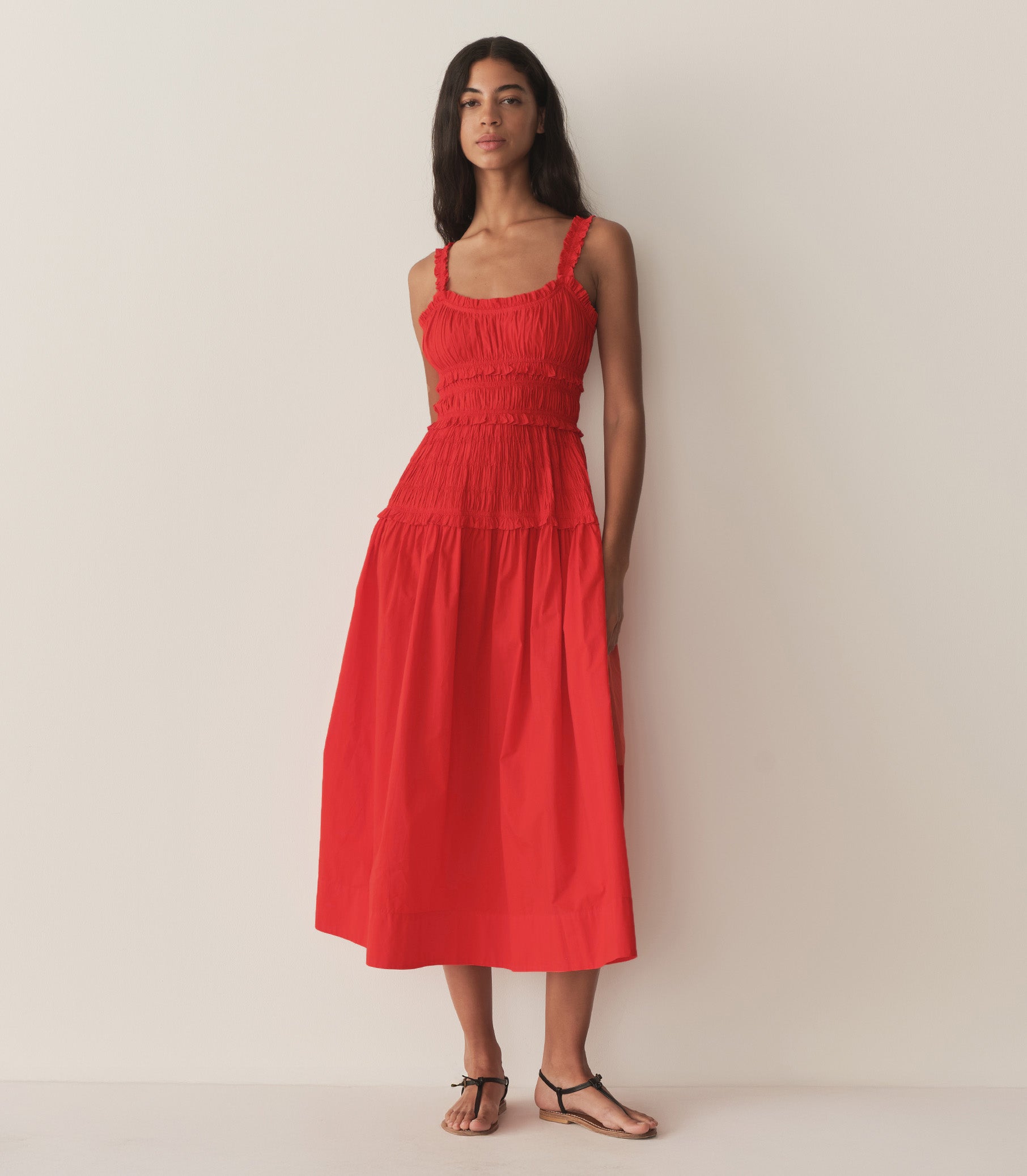 Marianne Dress -- Carmine
