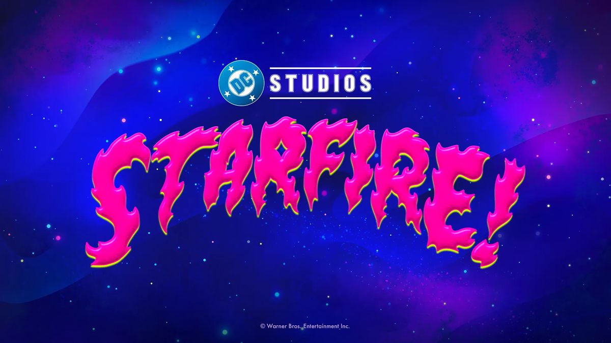 A screenshot of the title card for the upcoming DC show, Starfire. 