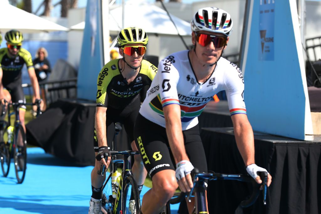 Mitchelton-Scott team leaders Daryl Impey and Simon Yates ahead of the race