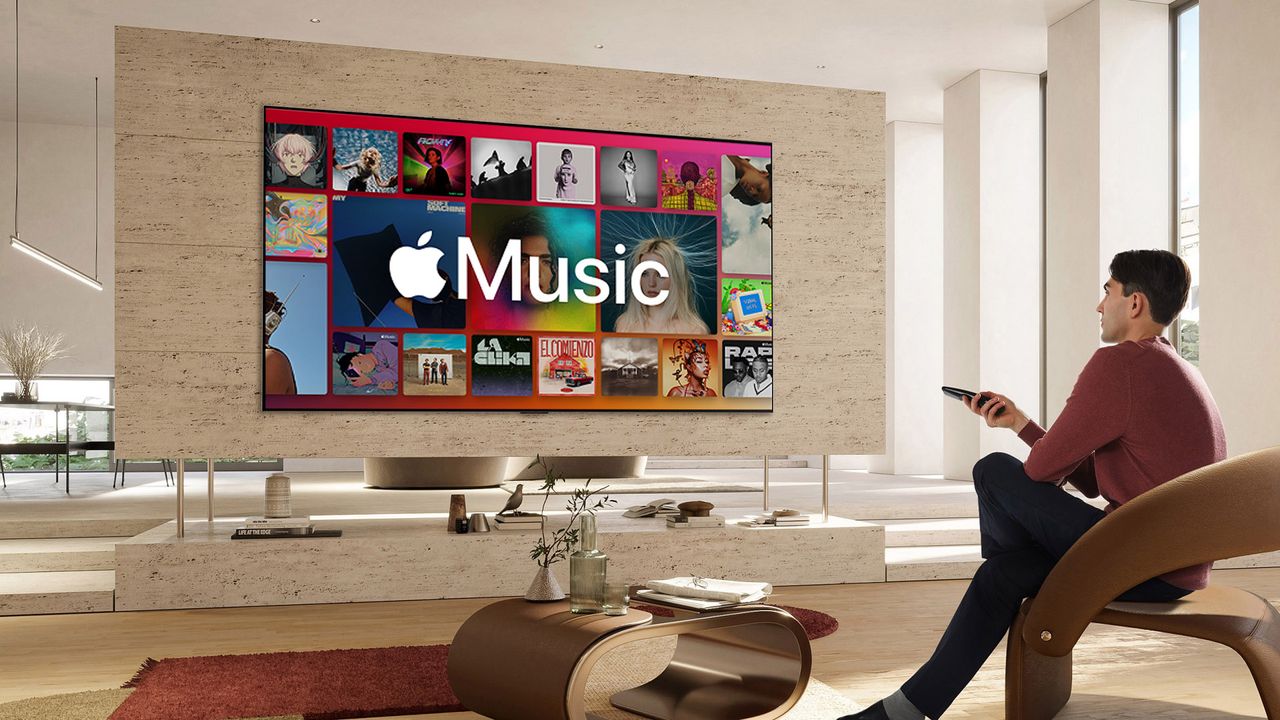 Apple TV on an LG TV mock up