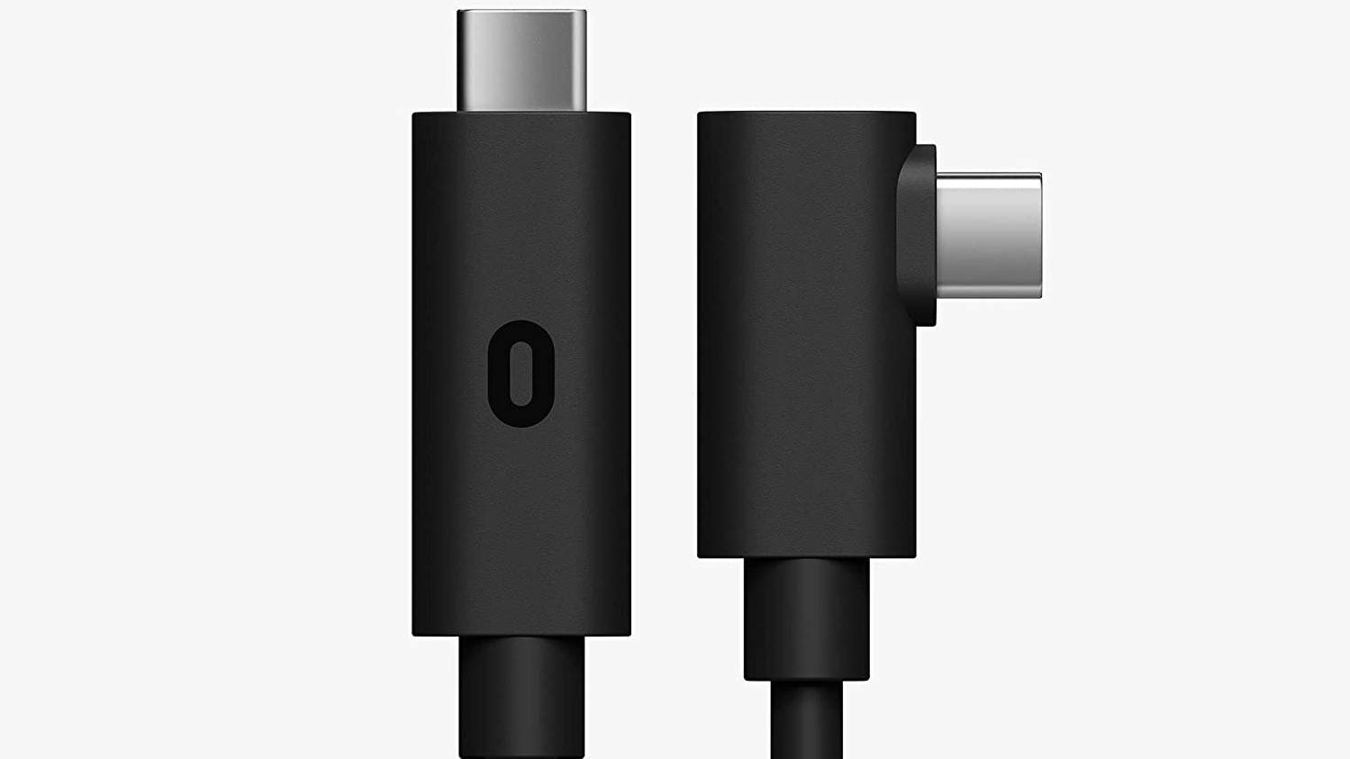 The Oculus Quest 2 Link cable on a white background