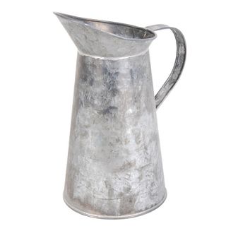 zinc jug with grey and white background