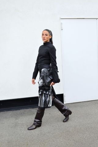 Cora Corré attends the Fendi show