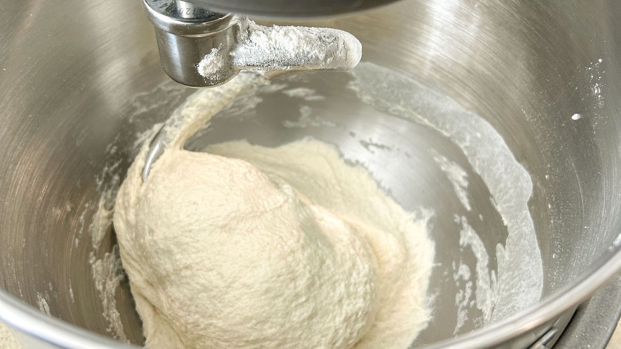 Kneading bread dough