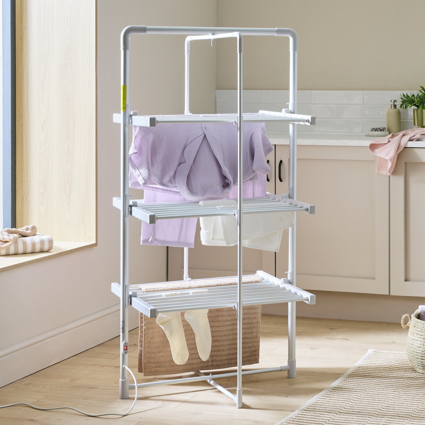Argos Home 21m 3 Tier Heated Airer