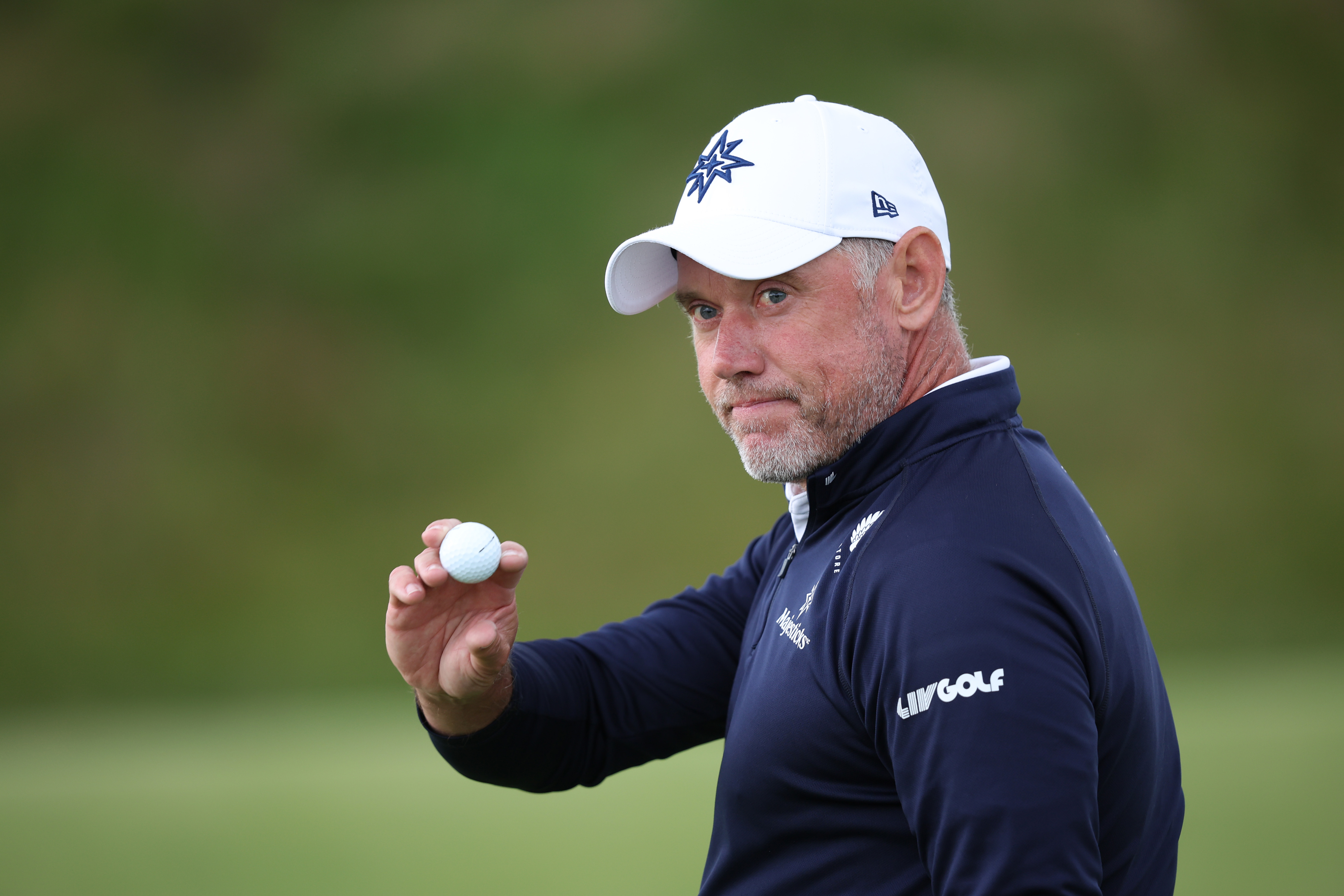 Lee Westwood waves to the crowd