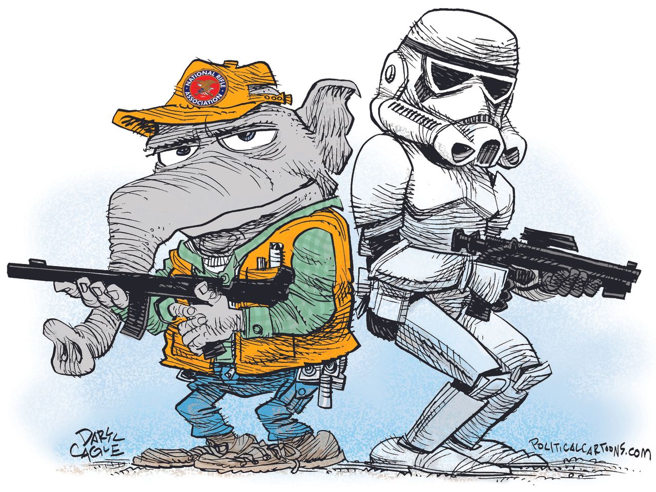 Editorial cartoon U.S. NRA Comic Con