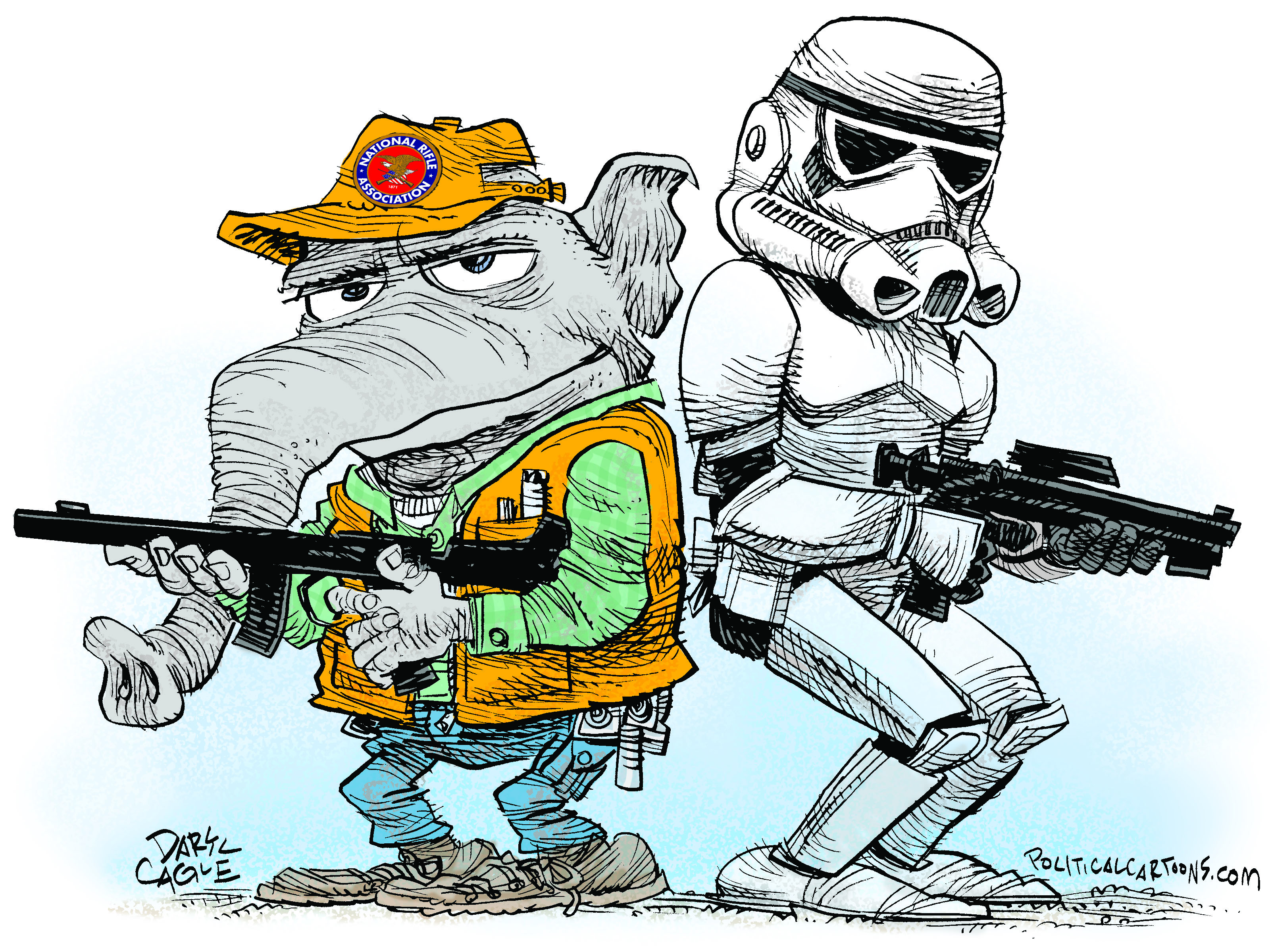 Editorial cartoon U.S. NRA Comic Con
