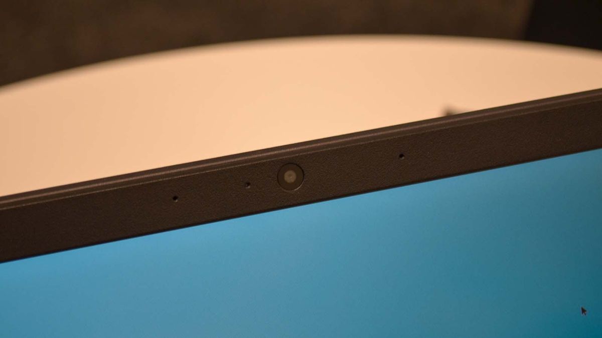A close-up of the webcam of the Asus Chromebook CX1500