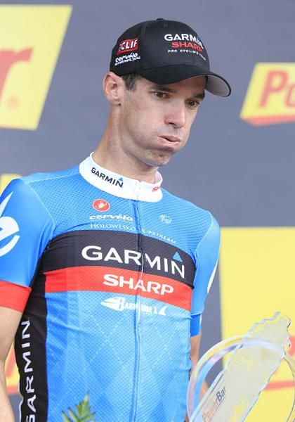 David Millar (Garmin - Sharp) on the podium