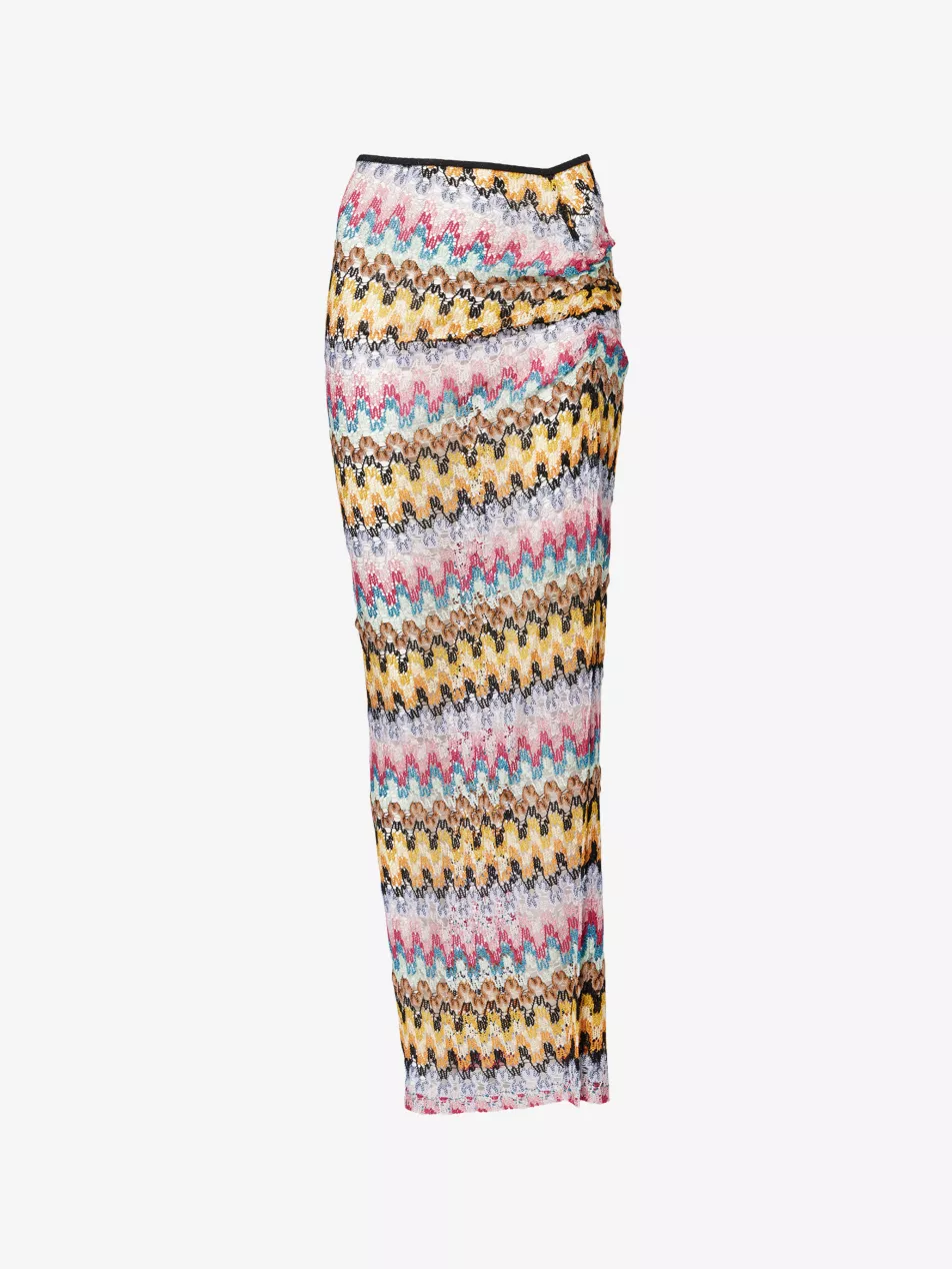 Miss Lace Raschel Knitted Maxi Skirt