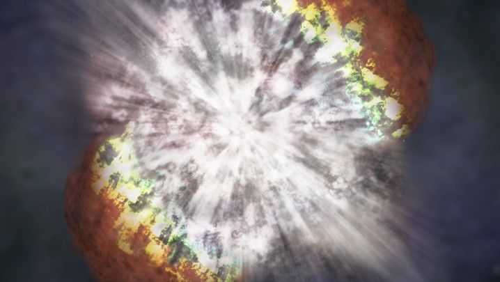 a huge exploding mass of light