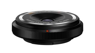 Bedste pancake-objektiv: Olympus 9mm f/8 Fisheye Body Cap Lens