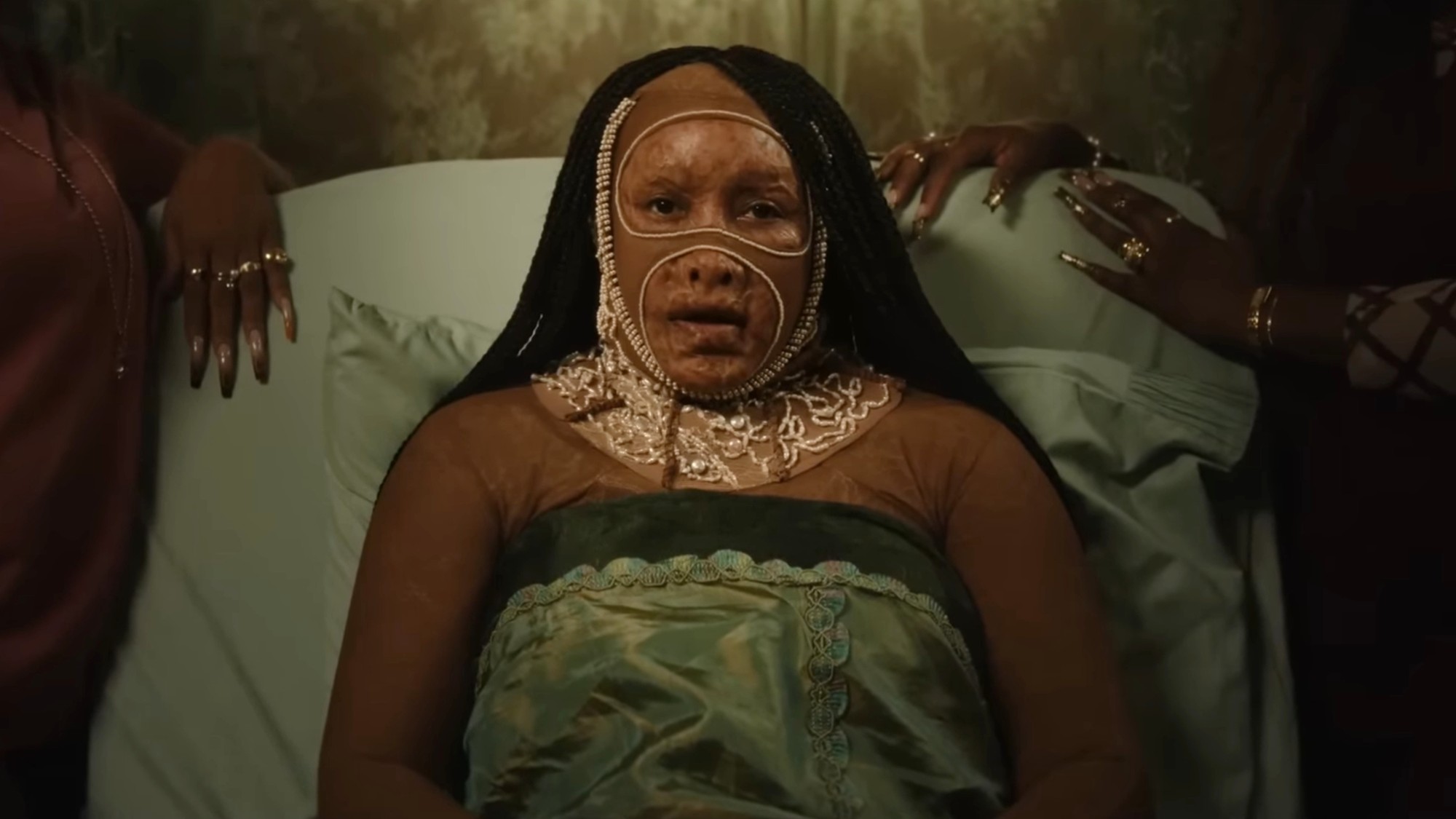 Vivica A. Fox in hospital bad in Is God Is.