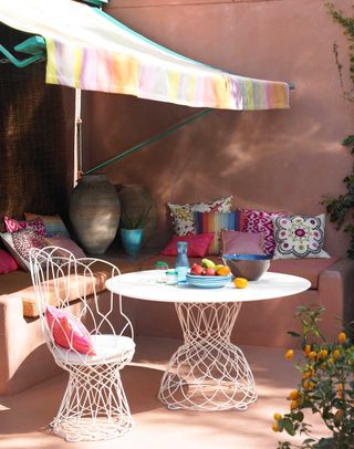awning ideas: mediterranean patio styling