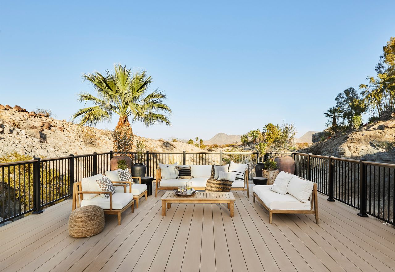 a spanish style terrace