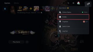 How to show play time on PS5 - select profile