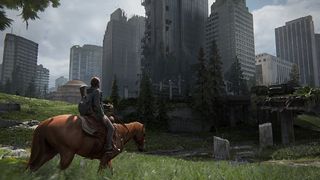 Ellie on horseback in The Last of Us Part II