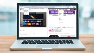 Split View in Tabs in Chrome on a laptop.