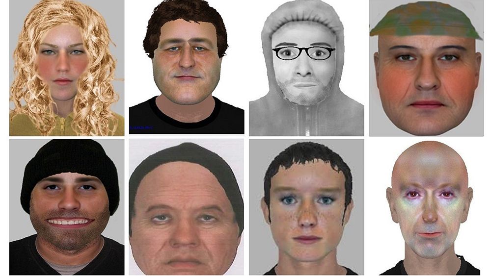 e-fit images of eight people