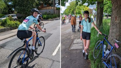 Ellie Donnell during her 100 mile ride