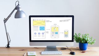mac monitor with website designs