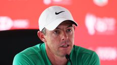 Rory McIlroy speaks to the media ahead of the 2024 Abu Dhabi HSBC Championship