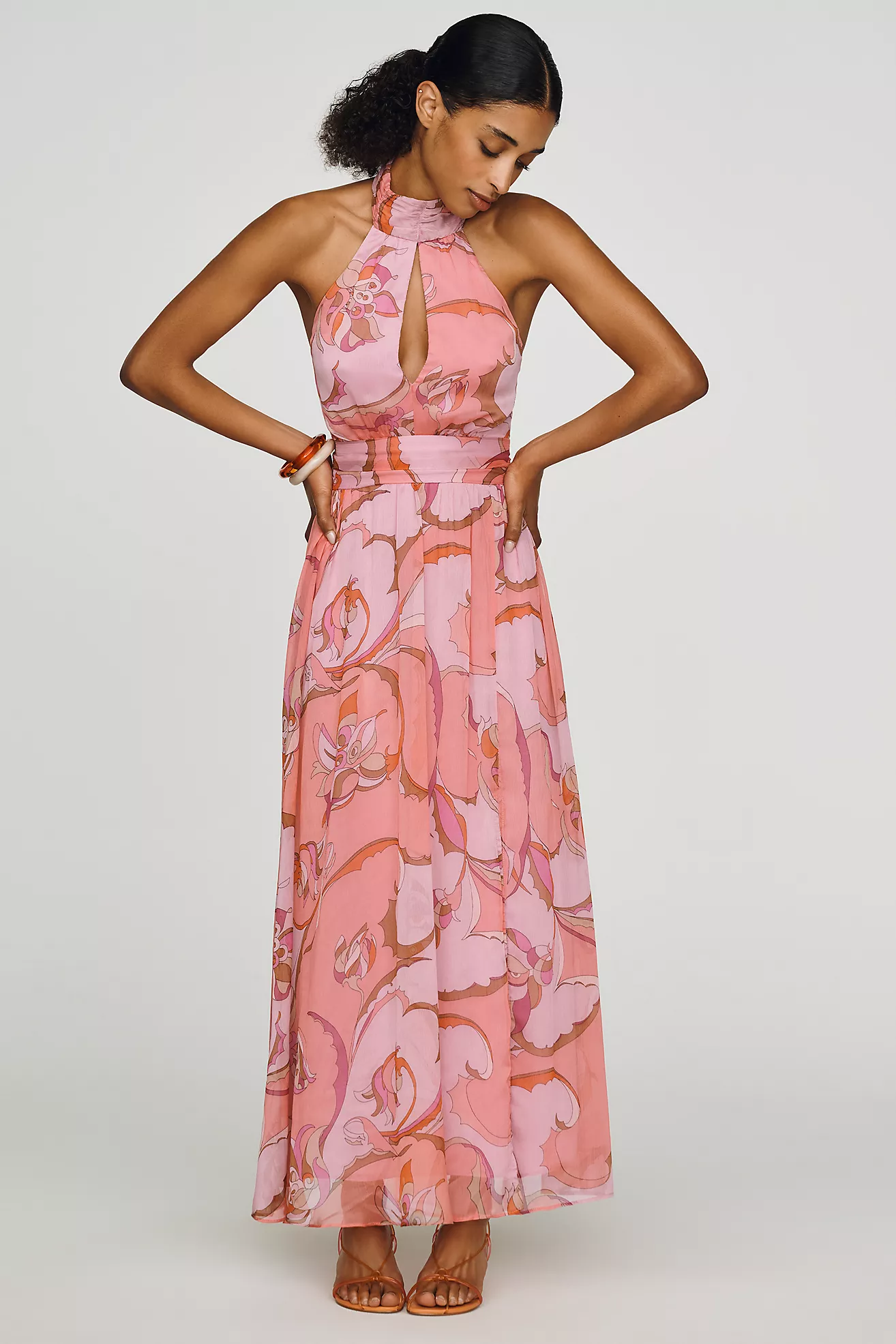 Maeve Cutout Halter Maxi Dress