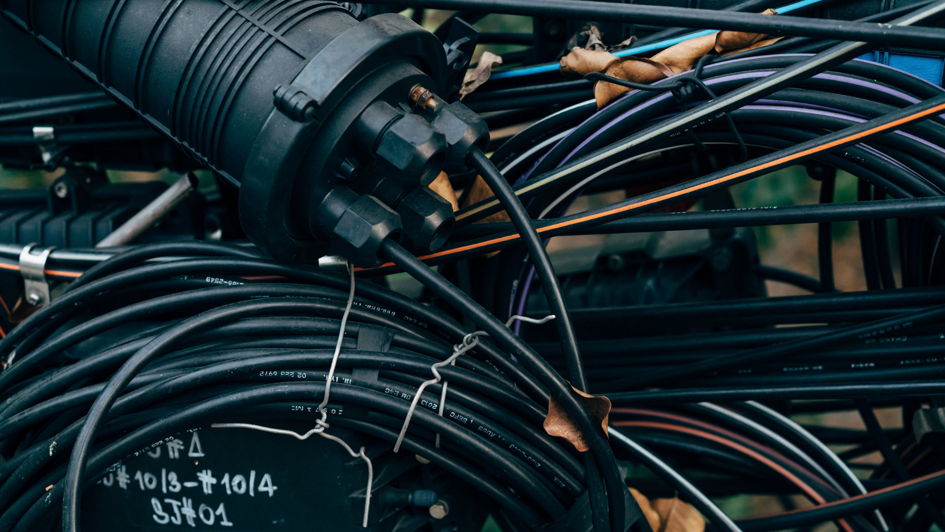 a bundle of wires for recycling