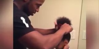 Screenshot from "LOL! When Dads Do Their Baby Girl's Hair" from YouTube