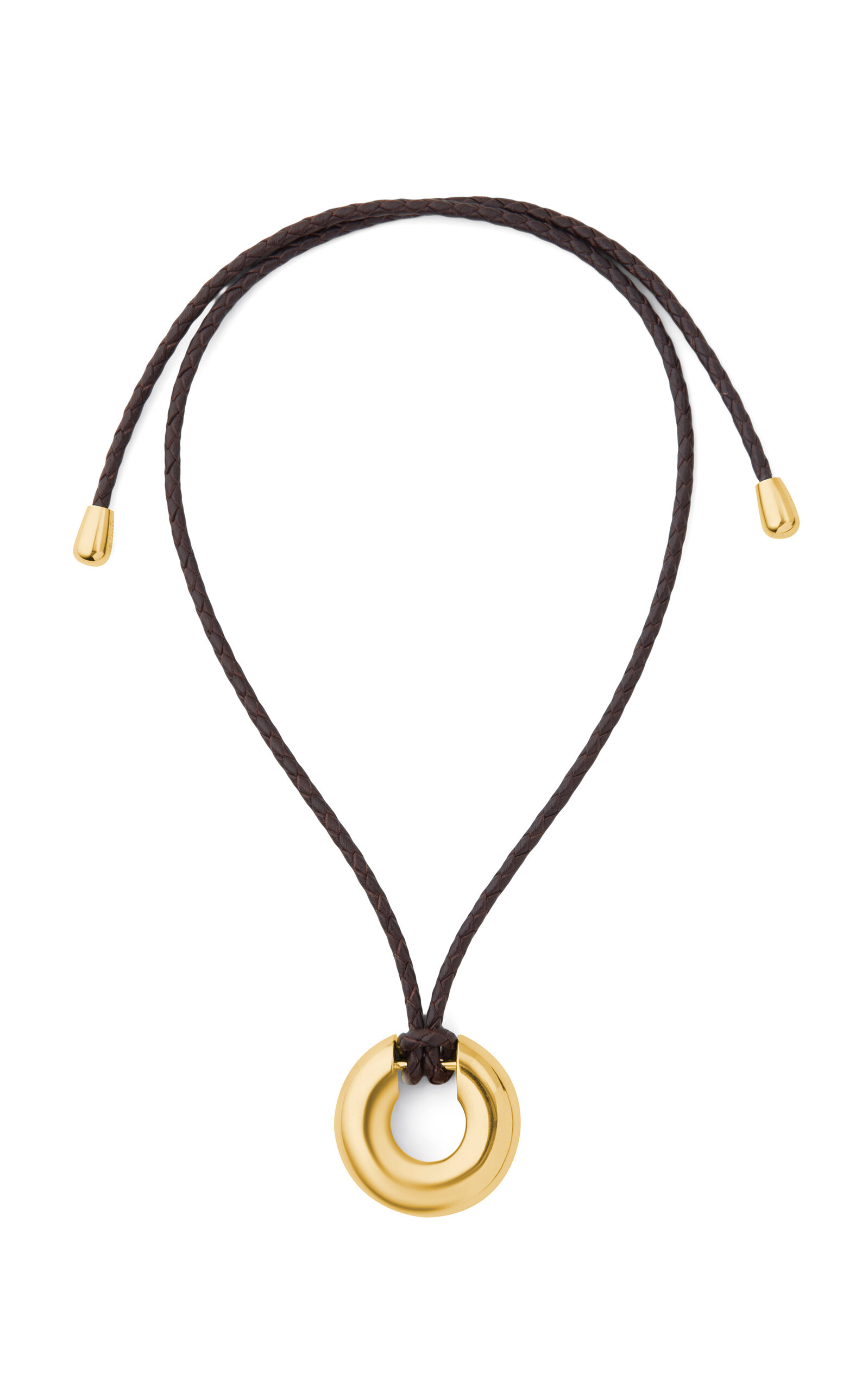 Charlie 14k Gold-Plated Leather Necklace