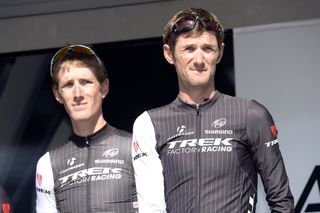 Andy and Frank Schleck in the 2014 Fleche Wallonne (Watson)