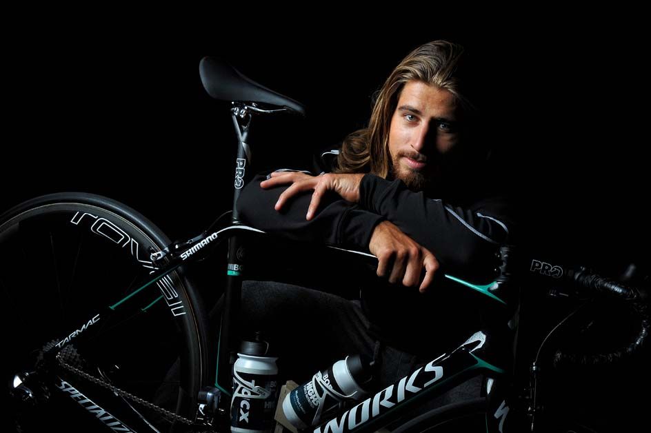Peter Sagan with his new bike