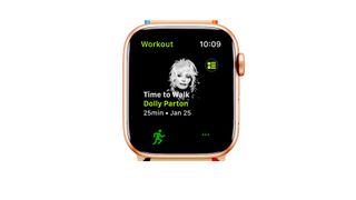 Bilde fra appen Time to Walk på en Apple Watch.