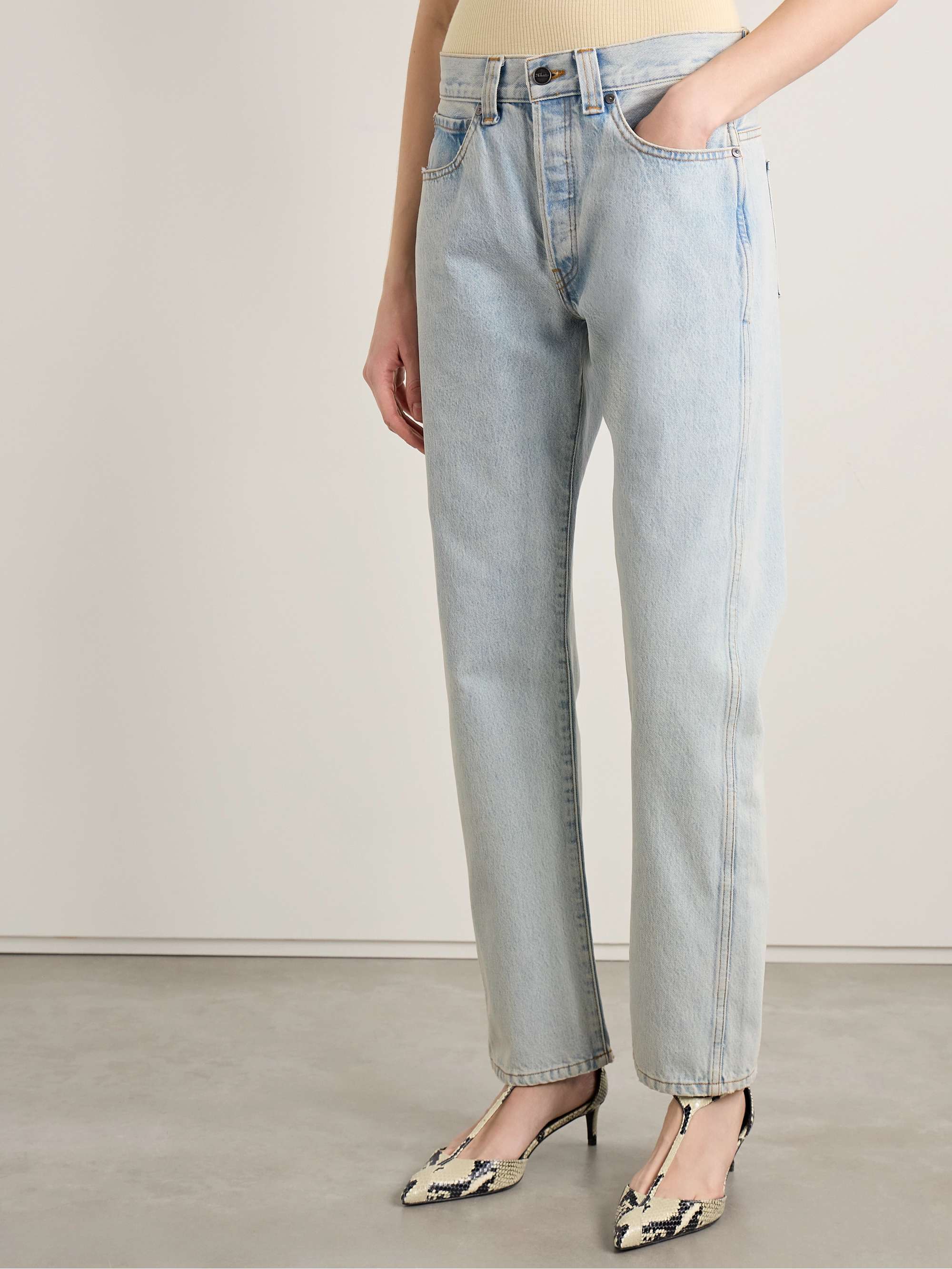 Callum Mid-Rise Straight-Leg Jeans