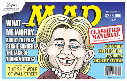 Political Cartoon U.S. Hillary Scandal