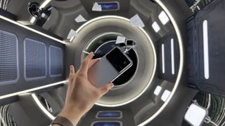 The Honor Robot phone being held in the hand