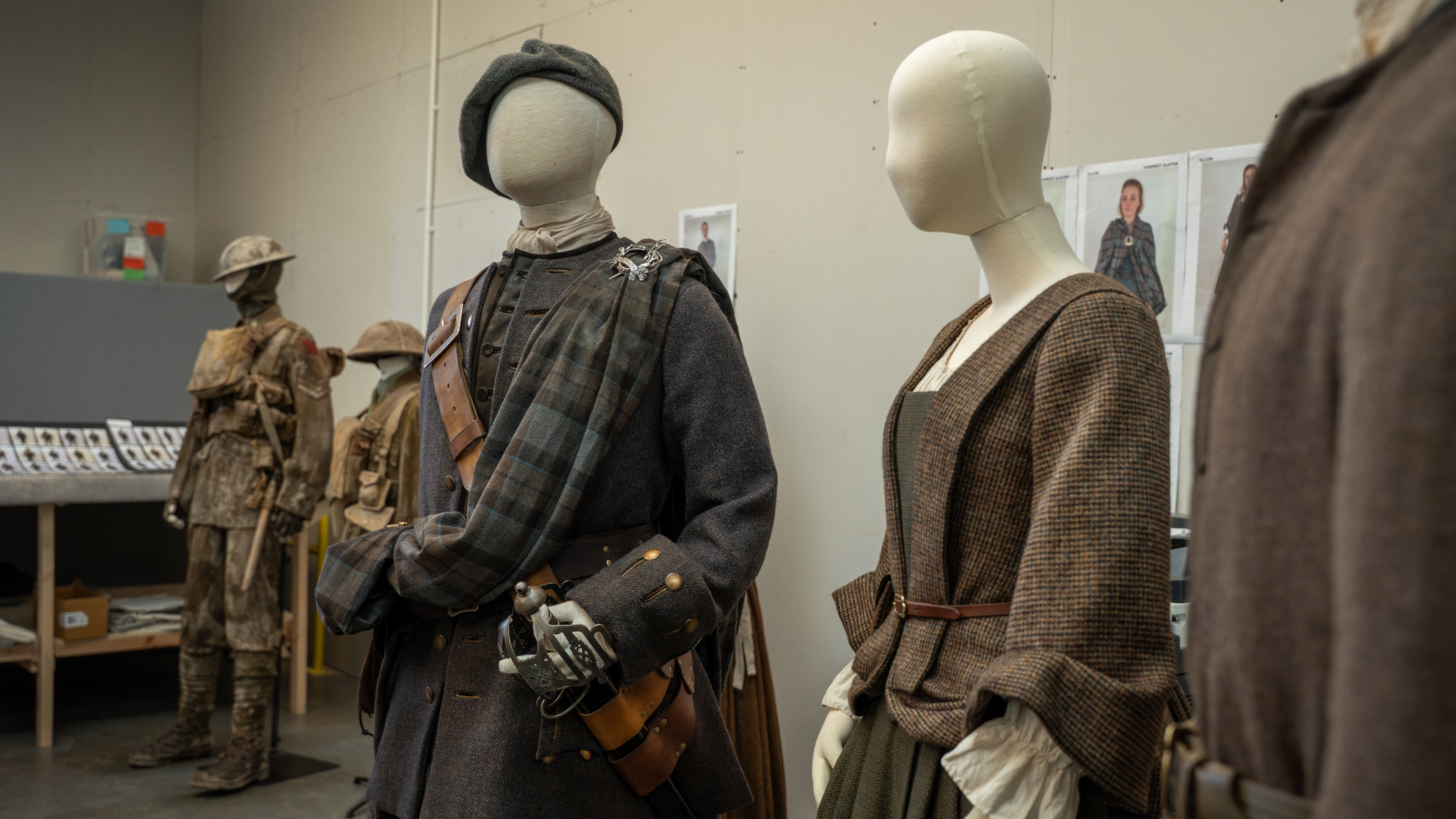 Some of the costumes used for Outlander: Blood of my Blood.