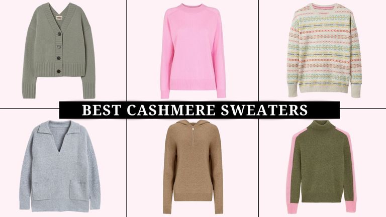 Best Cashmere Sweaters Collage
