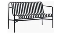 Black metal outdoor bench - Hay Palissades Dining Bench
