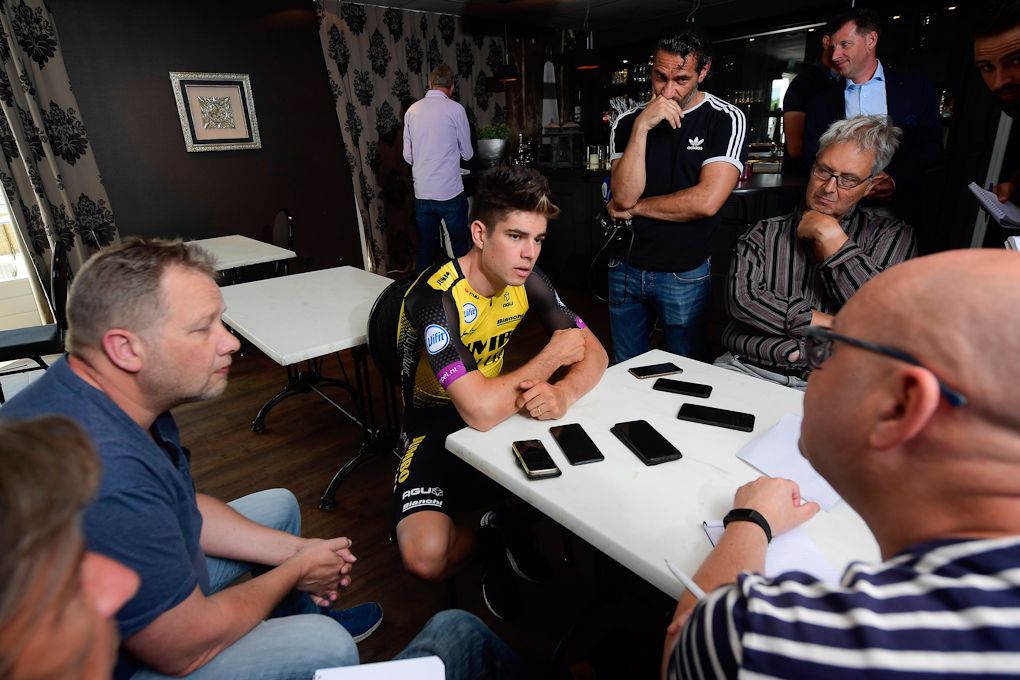Wout van Aert at the Jumbo-Visma Tour de France press conference