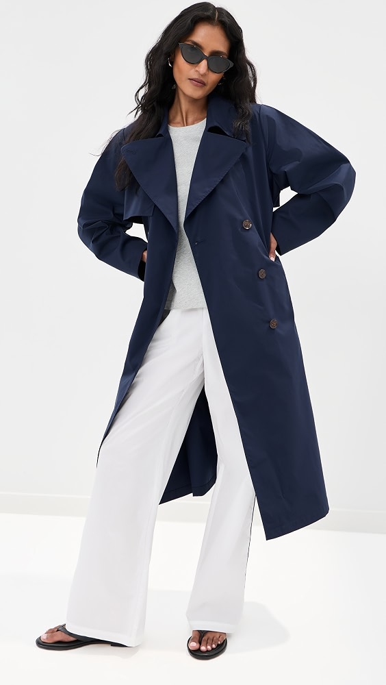 Toby Trench Coat - Maritime Blue