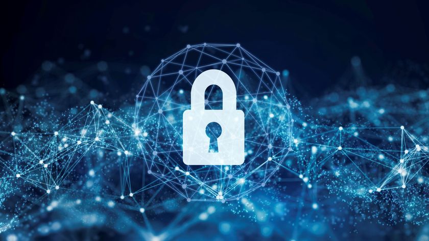 Security padlock in circuit board, digital encryption concept