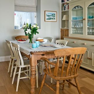 dining room with wooden flooring and dining table
