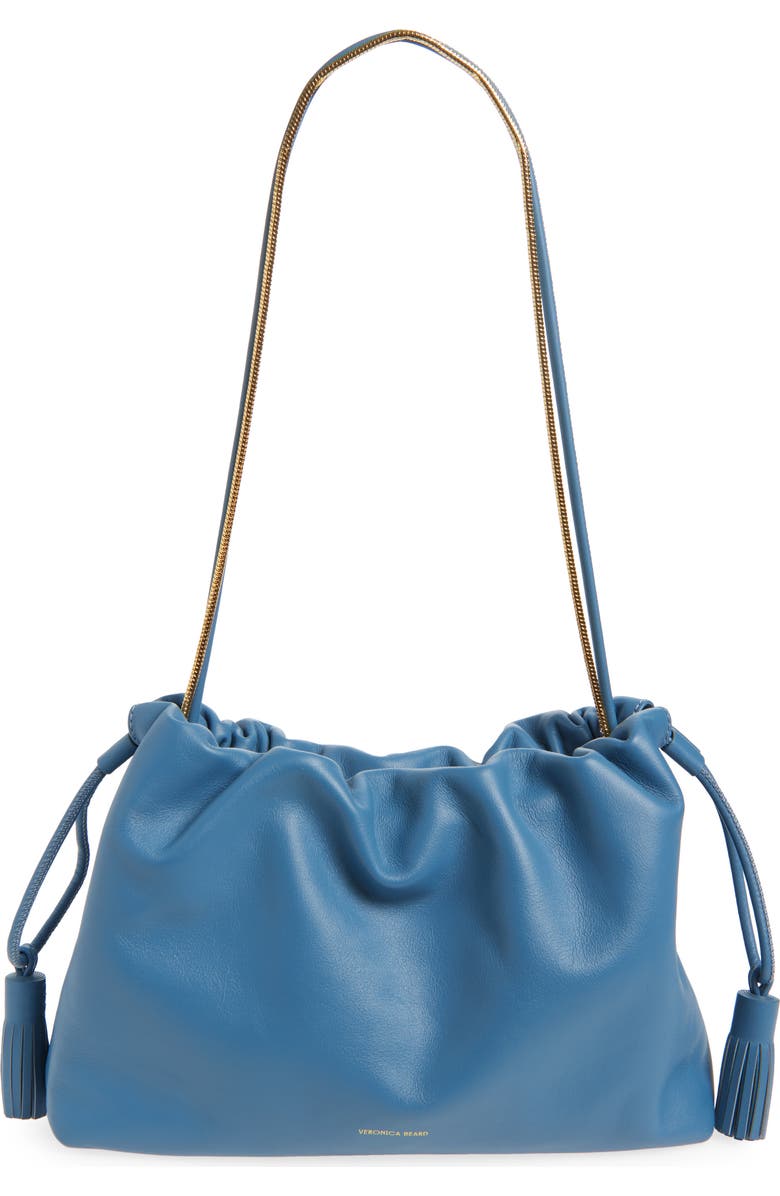 Stash Leather Drawstring Clutch