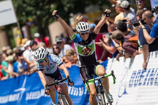 Sarah Fader (Pepper Palace/Spin-Tech Training) sprints to a win
