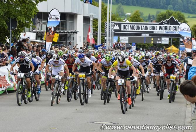 The riders start the race