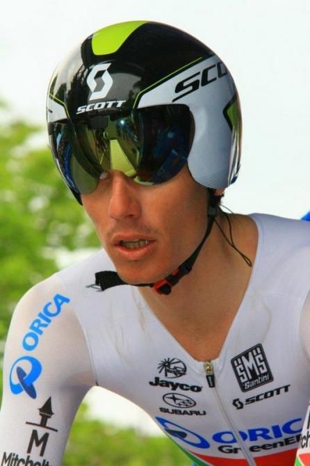 Daryl Impey (Orica GreenEdge) looking focused ahead of his TT